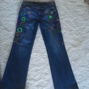 Vintage Arden B bedazzled jeans. Size 6 flare leg.